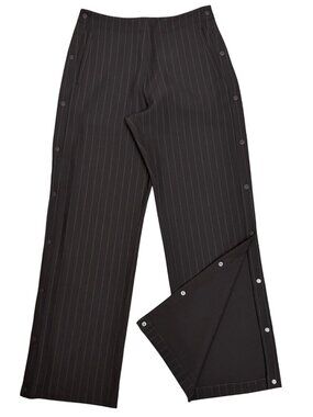 KITH Brinley TEARAWAY Pants Brown Pinstripe Luxury Casual Trousers Womens Small